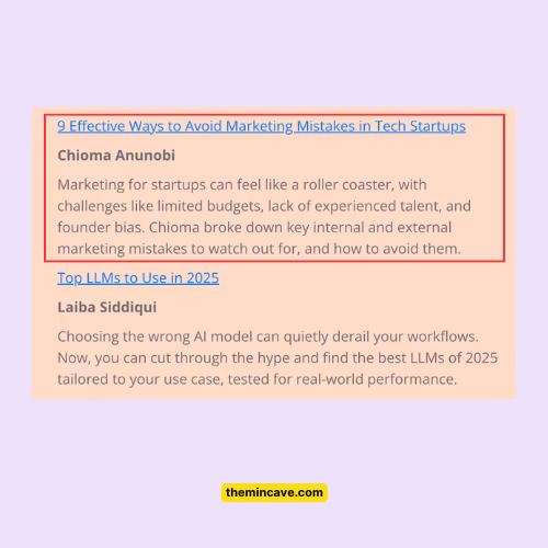 Freelance Coalition For Developing Countries newsletter featuring Chioma Anunobi’s article “9 Effective Ways to Avoid Marketing Mistakes in Tech Startups” with a summary blurb